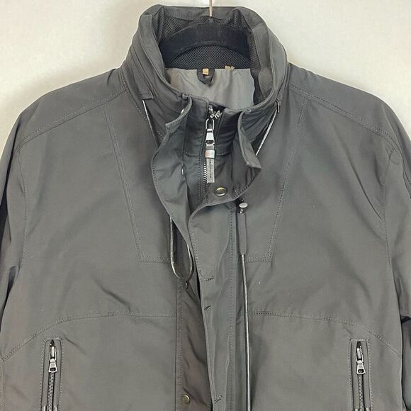 Elie Tahari Coat Men's Medium Black Heavyweight Full Zip Military Field Jacket - Picture 3 of 15